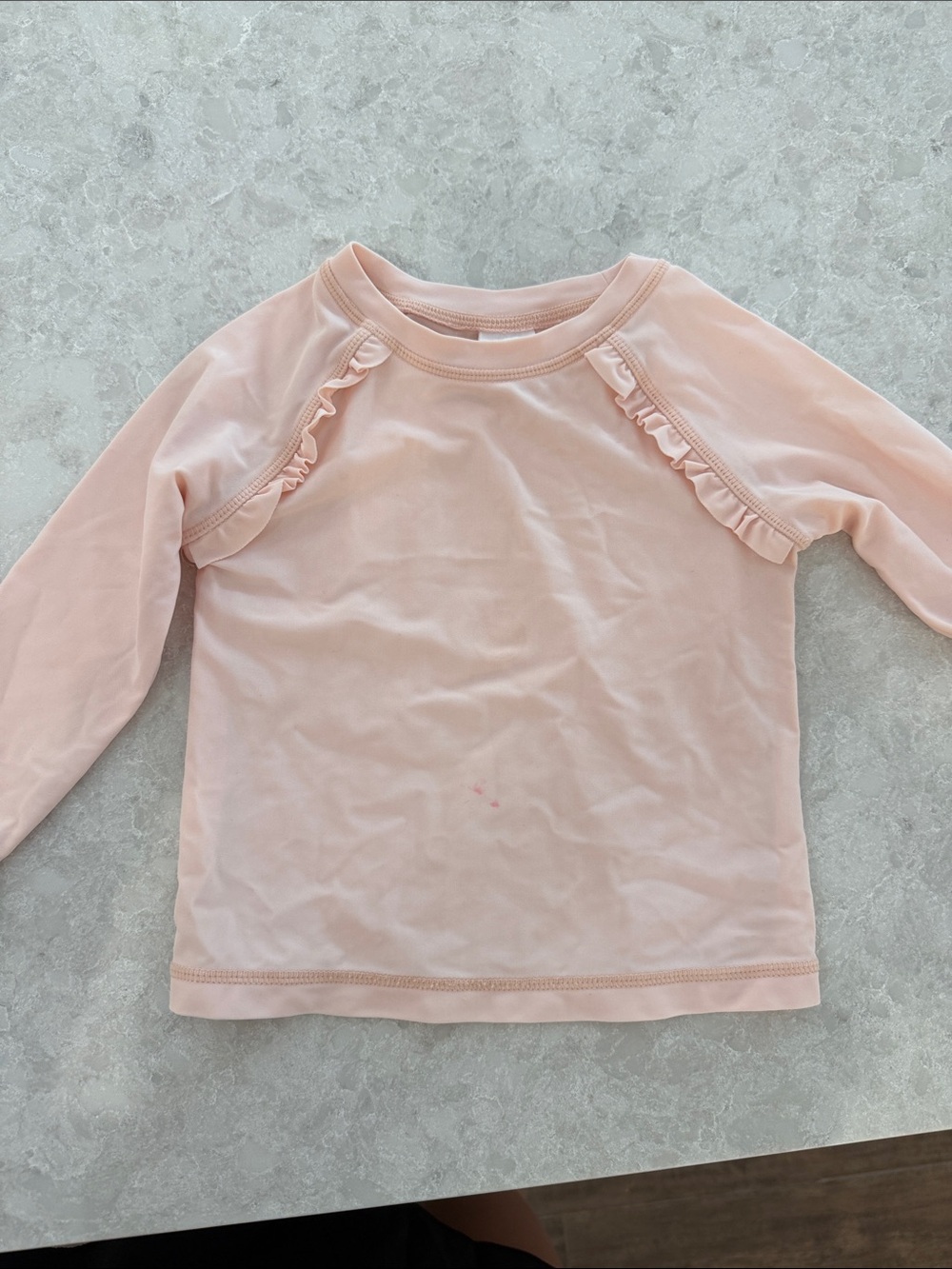Starting Out Light Pink Ruffle Long-Sleeve Rashguard